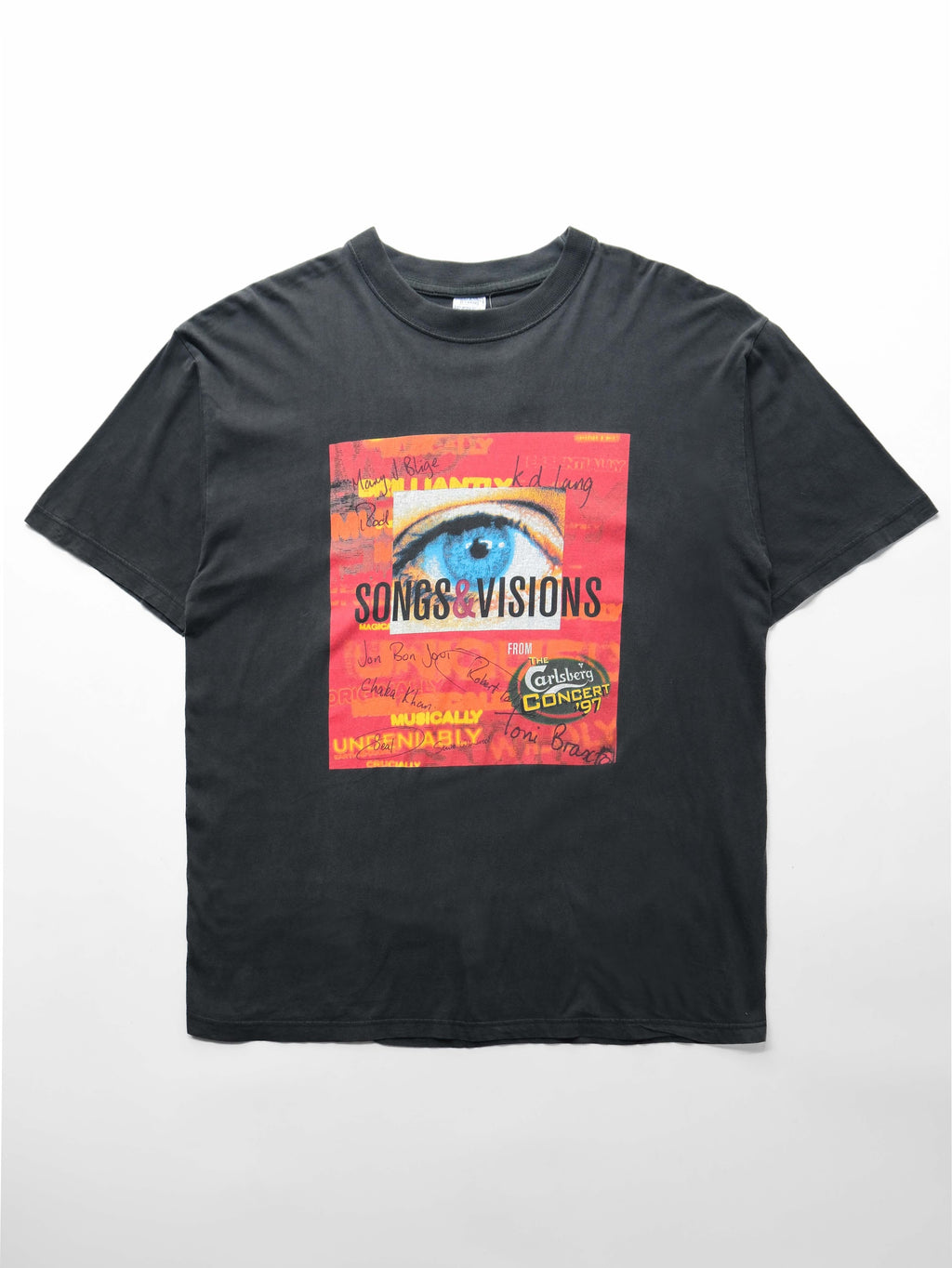 VINTAGE BLACK THE CARLSBERG CONCERT "SONGS & VISIONS" T-SHIRT