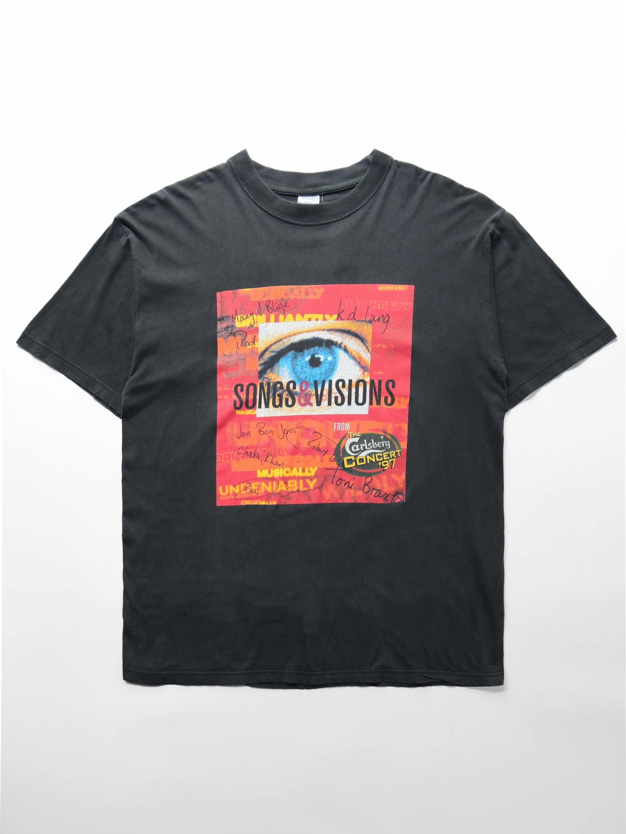 VINTAGE BLACK THE CARLSBERG CONCERT "SONGS & VISIONS" T-SHIRT