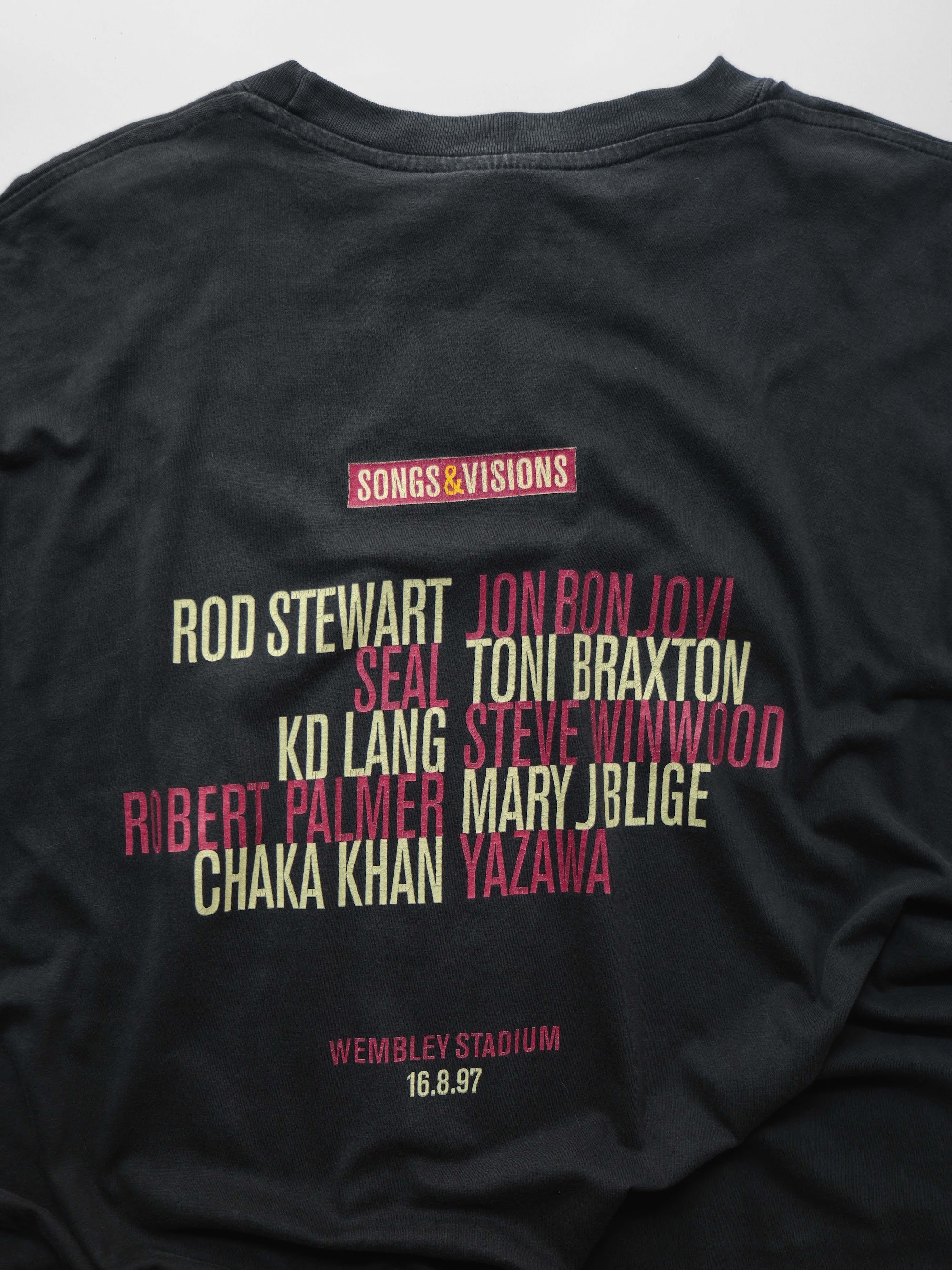 VINTAGE BLACK THE CARLSBERG CONCERT "SONGS & VISIONS" T-SHIRT