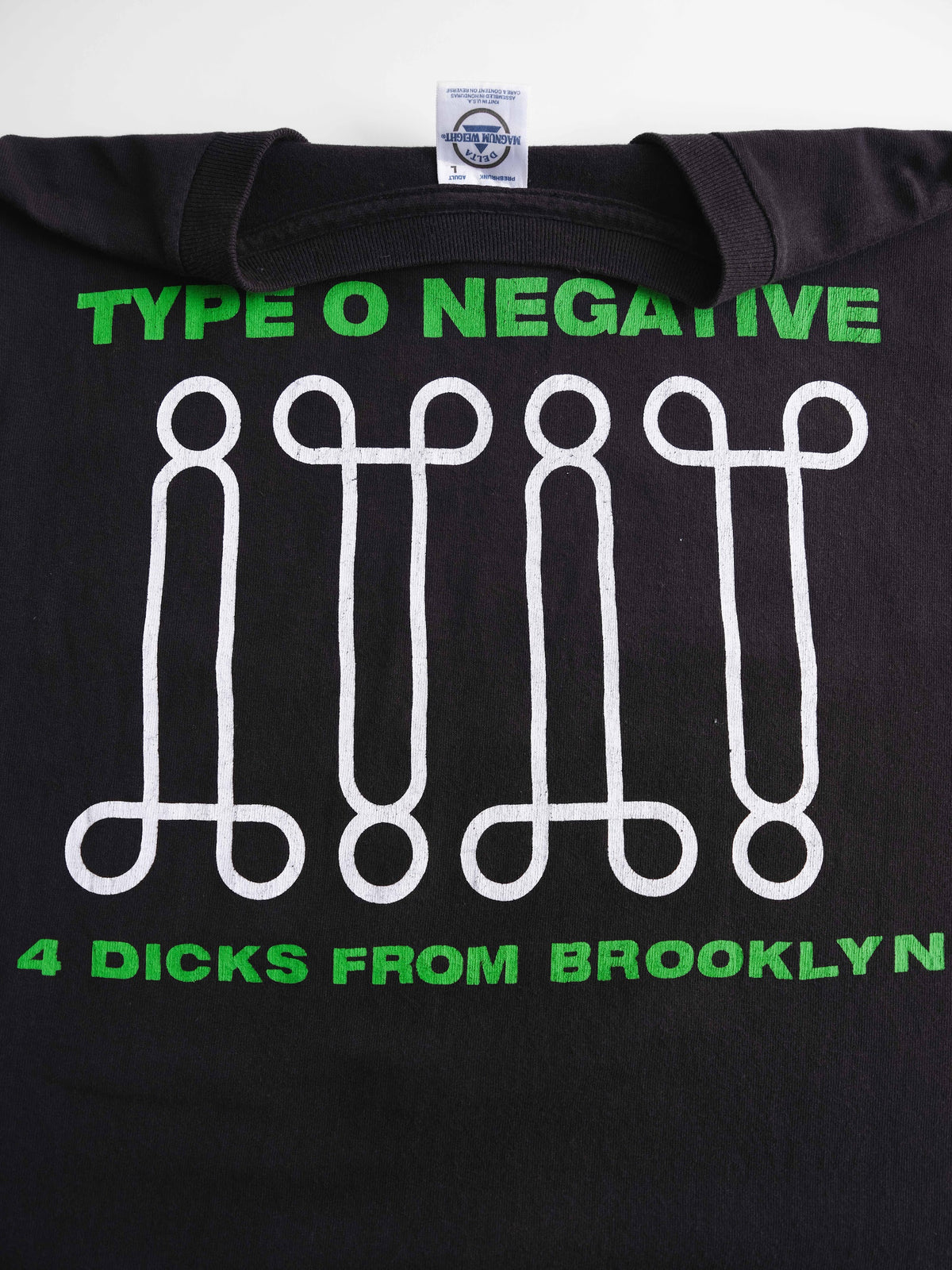 VINTAGE BLACK TYPE O NEGATIVE SILENCE=DEAF BAND T-SHIRT