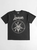 VINTAGE BLACK "VENOM" LEGENDARY GOAT MOTIF BAND T-SHIRT