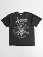 VINTAGE BLACK "VENOM" LEGENDARY GOAT MOTIF BAND T-SHIRT