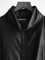 VINTAGE BLACK WINDCOAT BY ISSEY/ POLY SW/HD