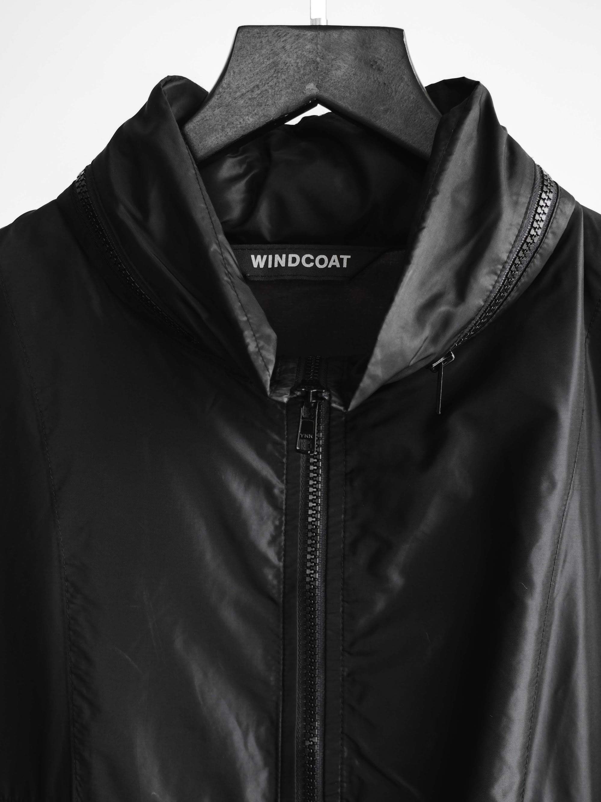 VINTAGE BLACK WINDCOAT BY ISSEY/ POLY SW/HD