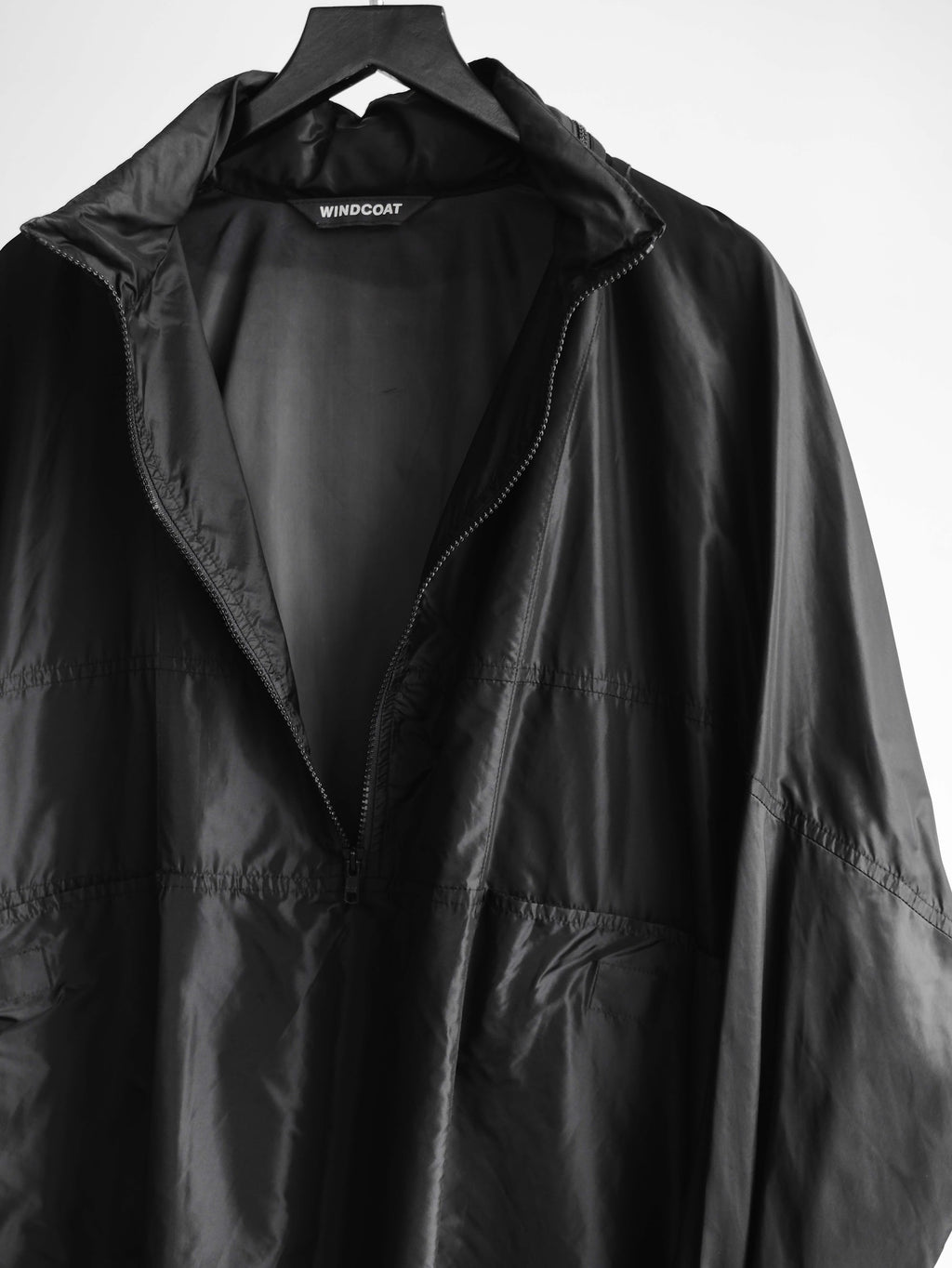 VINTAGE BLACK WINDCOAT BY ISSEY/ POLY SW/HD