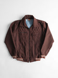 VINTAGE BROWN TAILOR MADE "CỬA HÀNG MAY ĐO 19" BOMBER JACKET
