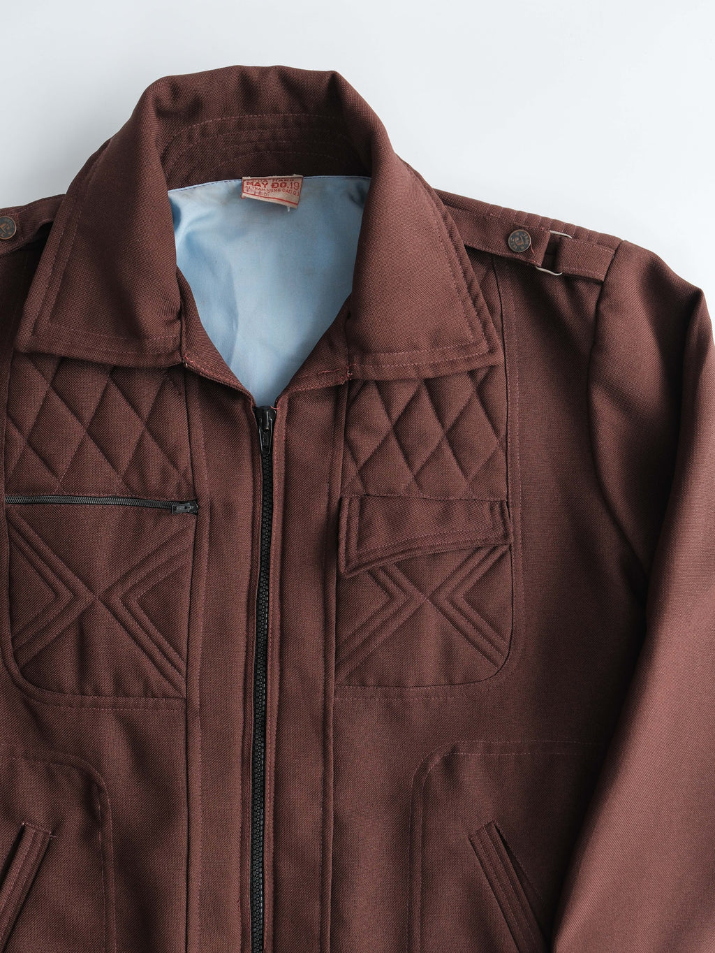 VINTAGE BROWN TAILOR MADE "CỬA HÀNG MAY ĐO 19" BOMBER JACKET