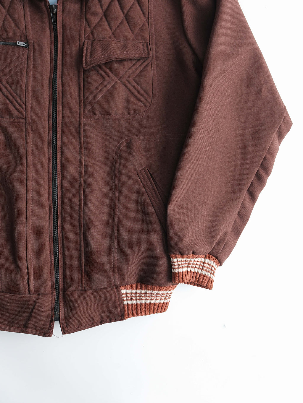 VINTAGE BROWN TAILOR MADE "CỬA HÀNG MAY ĐO 19" BOMBER JACKET