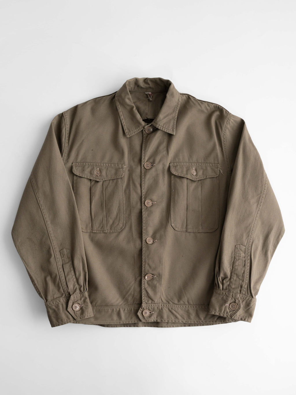 VINTAGE BROWN TRUE VINTAGE "SHOWA ERA" JAPANESE GOVERNMENT-ISSUED UTILITY JACKET