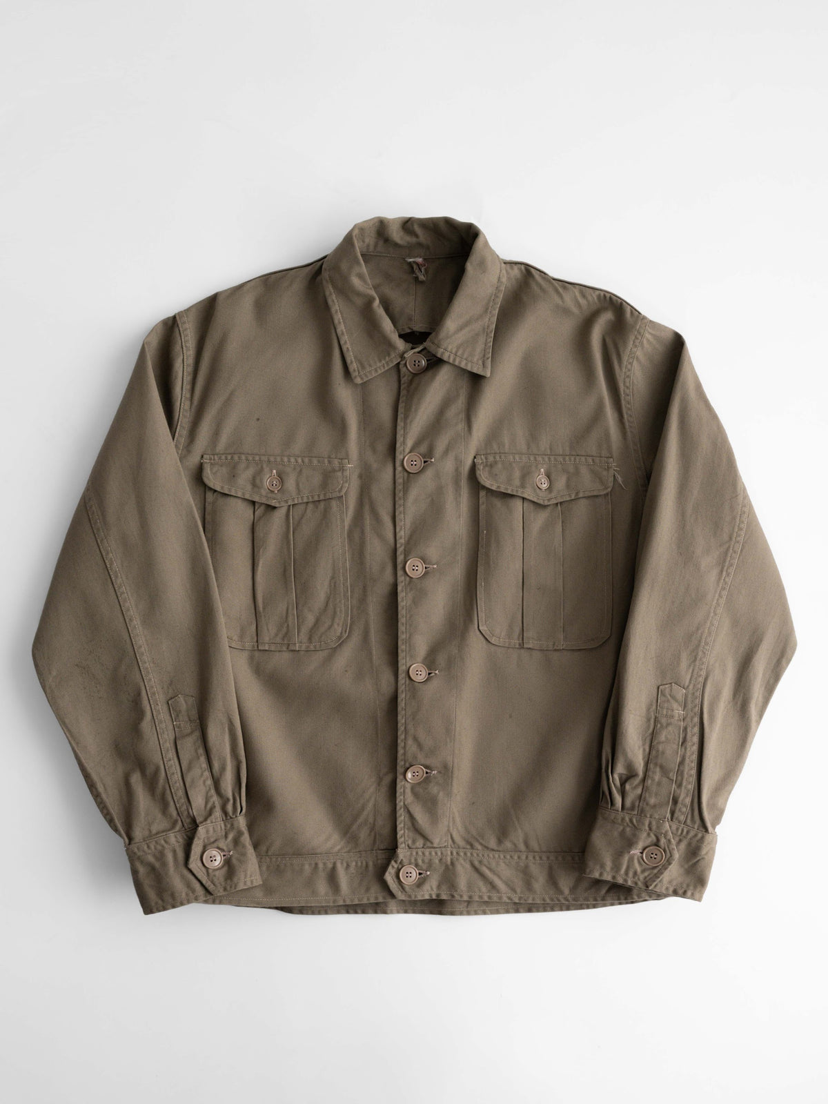 VINTAGE BROWN TRUE VINTAGE "SHOWA ERA" JAPANESE GOVERNMENT-ISSUED UTILITY JACKET
