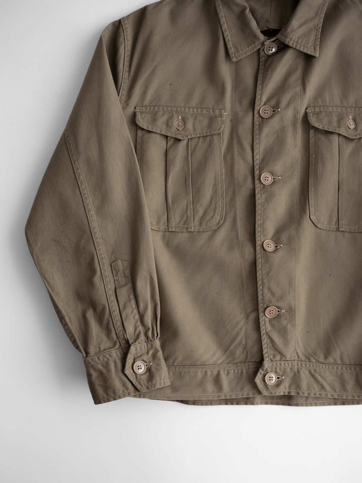 VINTAGE BROWN TRUE VINTAGE "SHOWA ERA" JAPANESE GOVERNMENT-ISSUED UTILITY JACKET