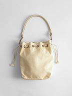 VINTAGE CREAM VIA BRERA ITALY LEATHER BAG