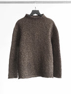 VINTAGE CRUSHED PLEATS MOSS MIRADOLE/ HIGH NECK LS T-SHIRT