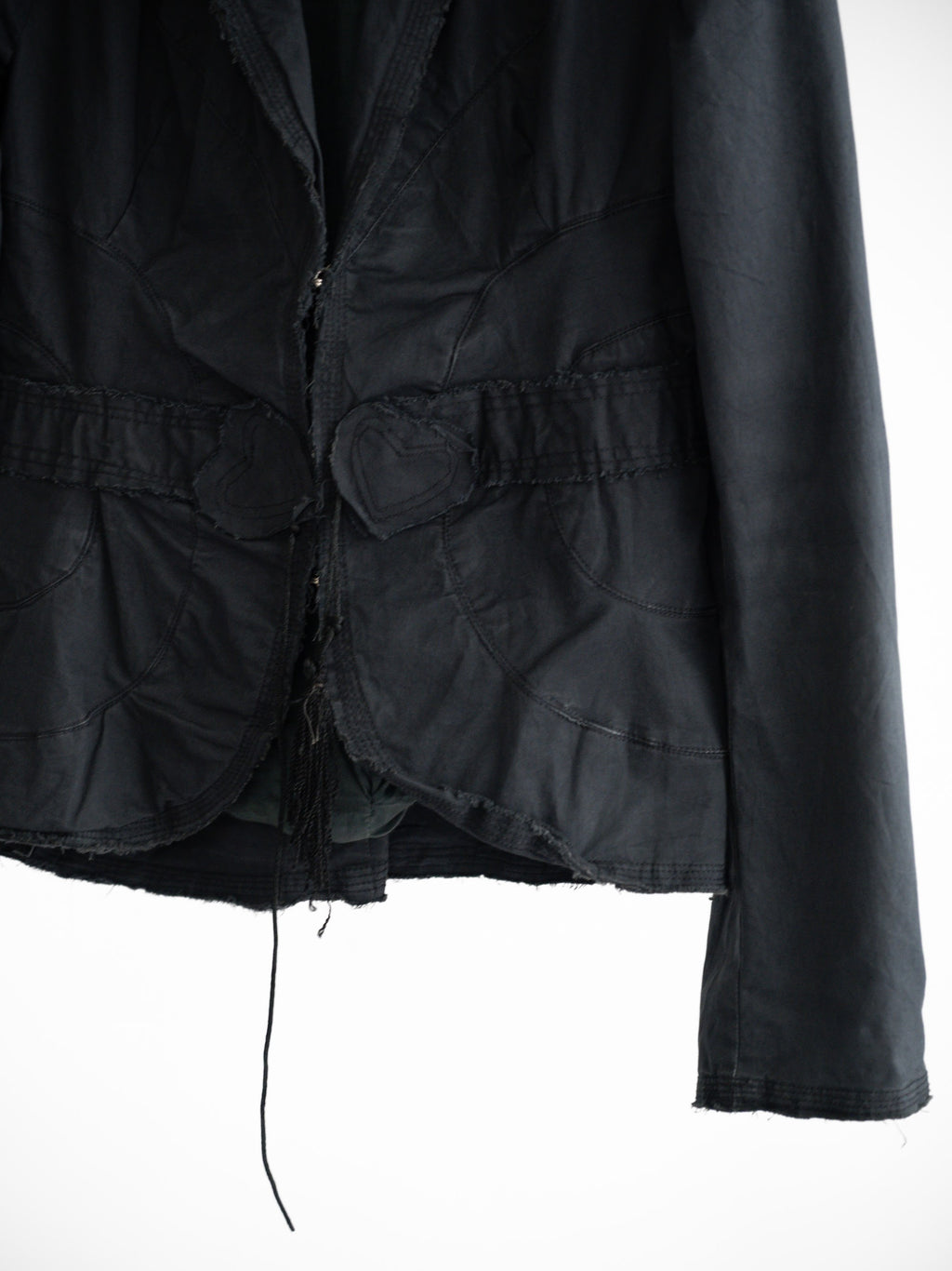 VINTAGE EMBROIDERED BLACK "HOLLY" RECONSTRUCT JACKET