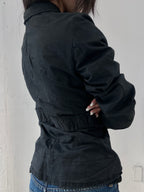 VINTAGE EMBROIDERED BLACK "HOLLY" RECONSTRUCT JACKET