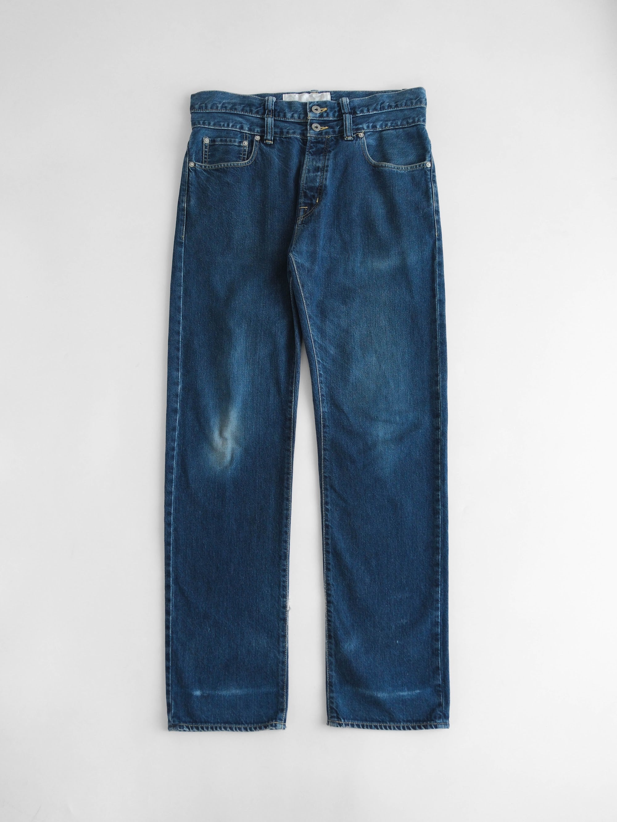 VINTAGE EMBROIDERED CDG GANRYU/ DOUBLE WAIST JEANS