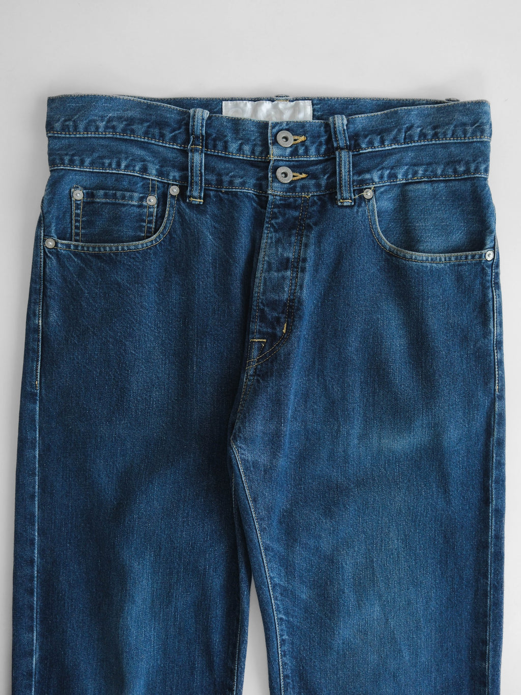 VINTAGE EMBROIDERED CDG GANRYU/ DOUBLE WAIST JEANS
