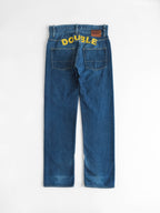 VINTAGE EMBROIDERED CDG GANRYU/ DOUBLE WAIST JEANS