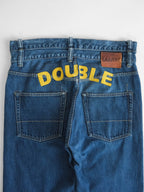 VINTAGE EMBROIDERED CDG GANRYU/ DOUBLE WAIST JEANS