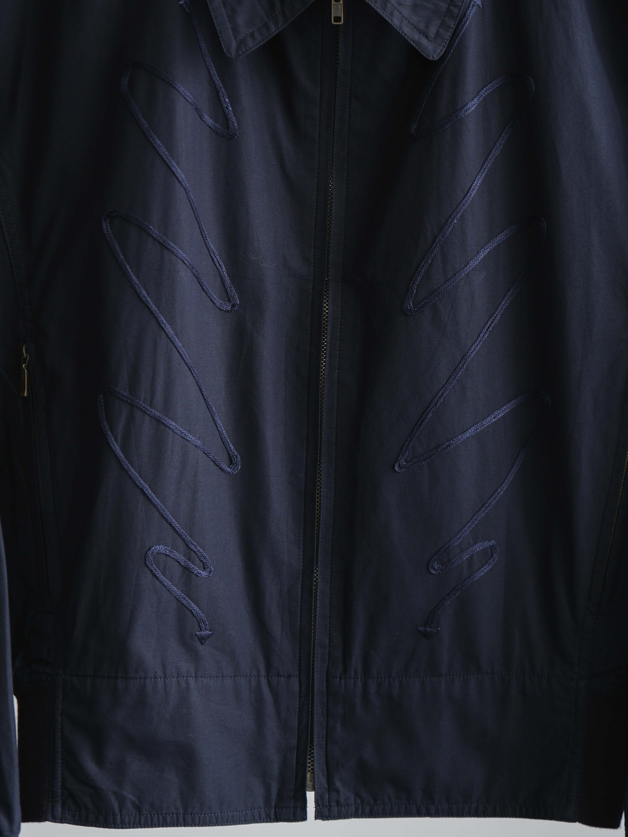 VINTAGE EMBROIDERED NAVY BARASSI PIZZA 3 MILANO WORK JACKET