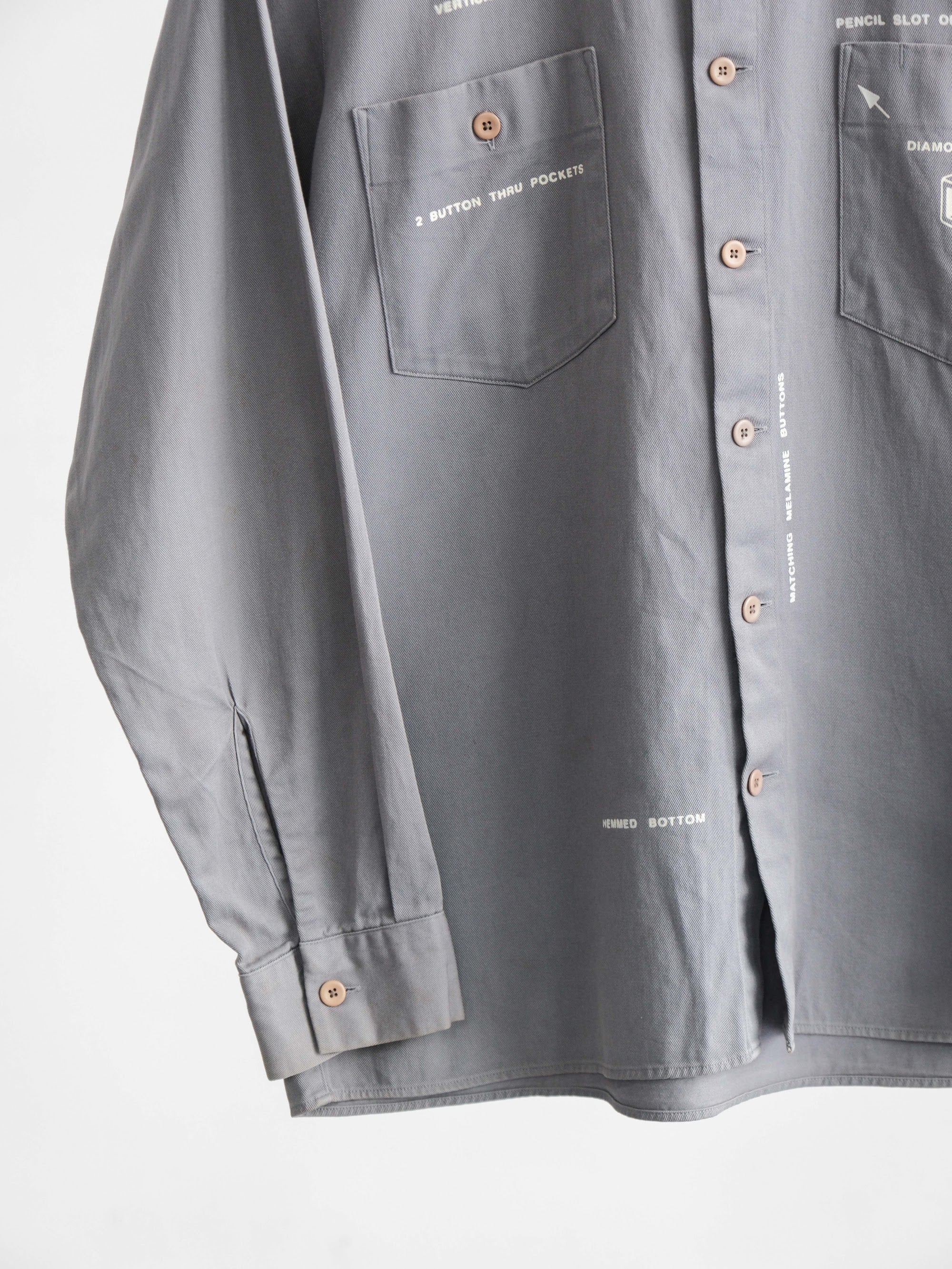 VINTAGE GREY GENERAL RESEARCH LS SHIRT
