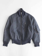 VINTAGE GREY GERMANY LEATHER BOMBER JACKET
