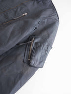VINTAGE GREY GERMANY LEATHER BOMBER JACKET