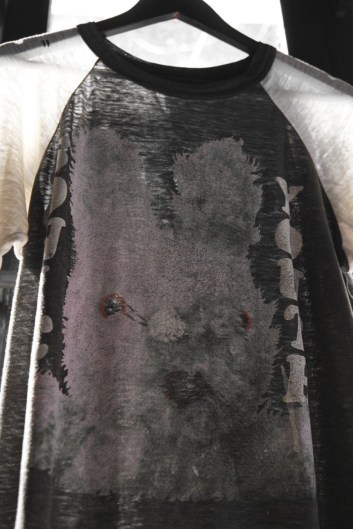 VINTAGE GREY SONIC YOUTH "GRACIAS" 3/4 RAGLAN LS T-SHIRT