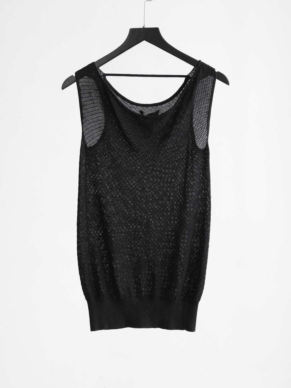 VINTAGE LACE BLACK "B+AB" TANK TOP