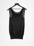 VINTAGE LACE BLACK "B+AB" TANK TOP