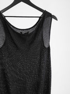 VINTAGE LACE BLACK "B+AB" TANK TOP