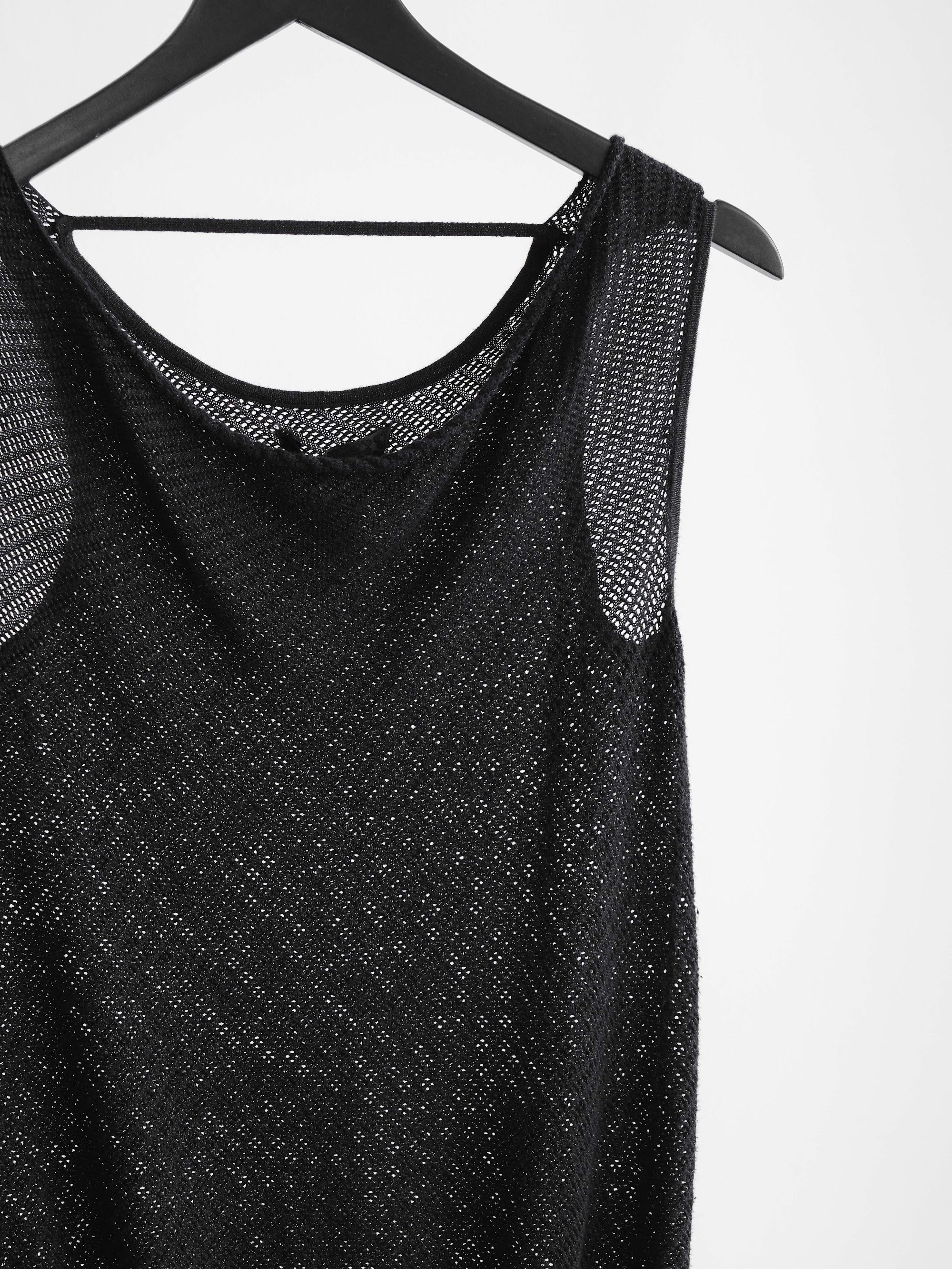 VINTAGE LACE BLACK "B+AB" TANK TOP
