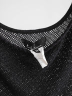 VINTAGE LACE BLACK "B+AB" TANK TOP