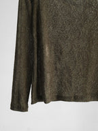 VINTAGE LACE GREEN CECI OU CELA/ FLORAL LS T-SHIRT
