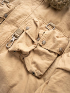 VINTAGE MOHAIR BEIGE " CHEVIGNON " MULTI POCKET  COAT