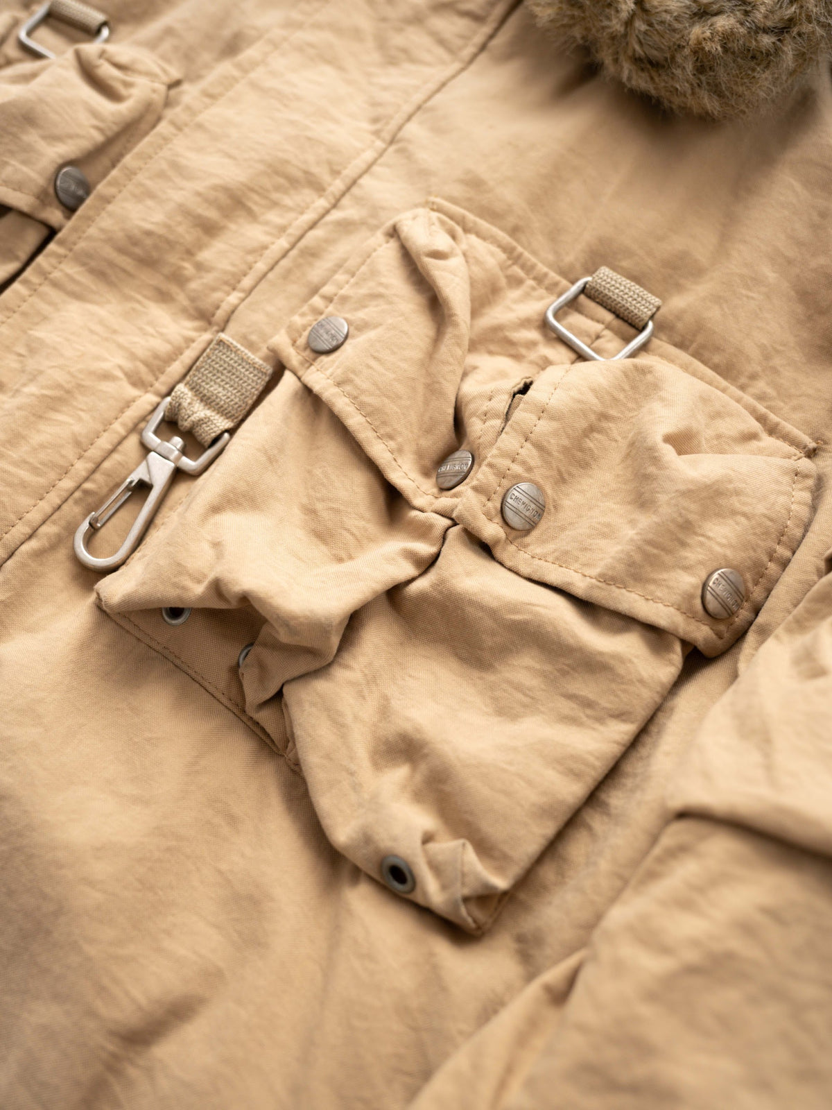 VINTAGE MOHAIR BEIGE " CHEVIGNON " MULTI POCKET  COAT