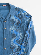 VINTAGE NAVY AVIREX/ DRAGON LS SHIRT