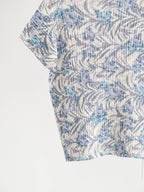 VINTAGE PLEATS BLUE VINVERT/ FLORAL/ HIGH NECK T-SHIRT
