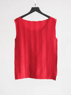 VINTAGE PLEATS RED PACO RABANNE TANK TOP