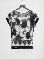 VINTAGE PLEATS WHITE "JANEL JUDE" GRAPHIC T-SHIRT