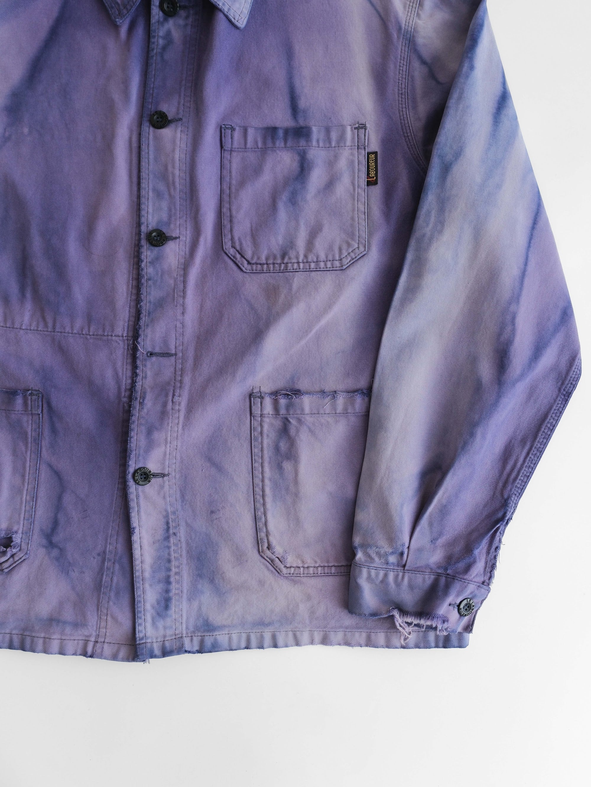 VINTAGE PURPLE "LABOUREUR" WASHES GERMANY WORK CHORE JACKET