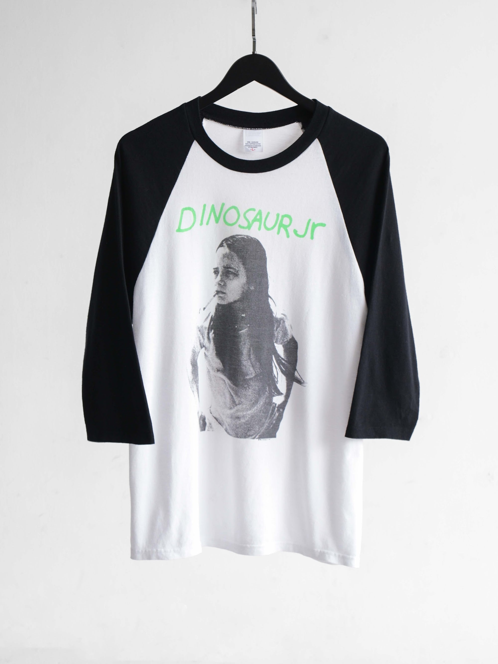 VINTAGE WHITE DINOSAUR JR "GREEN MIND"  RAGLAN LS T-SHIRT
