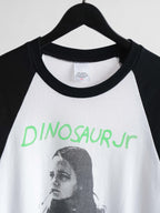 VINTAGE WHITE DINOSAUR JR "GREEN MIND"  RAGLAN LS T-SHIRT