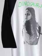 VINTAGE WHITE DINOSAUR JR "GREEN MIND"  RAGLAN LS T-SHIRT