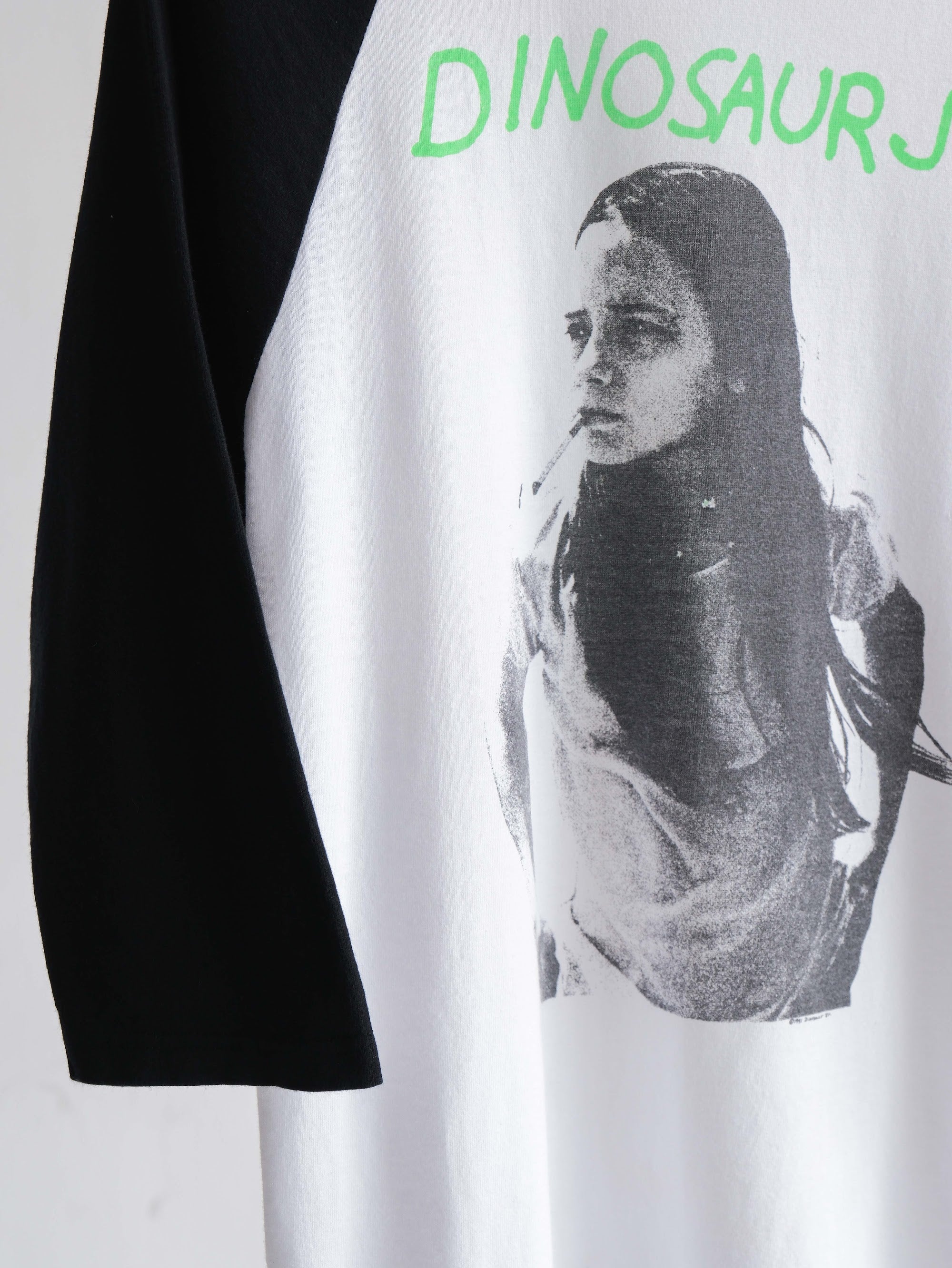 VINTAGE WHITE DINOSAUR JR "GREEN MIND"  RAGLAN LS T-SHIRT