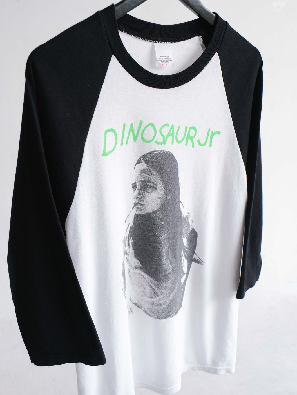 VINTAGE WHITE DINOSAUR JR "GREEN MIND"  RAGLAN LS T-SHIRT