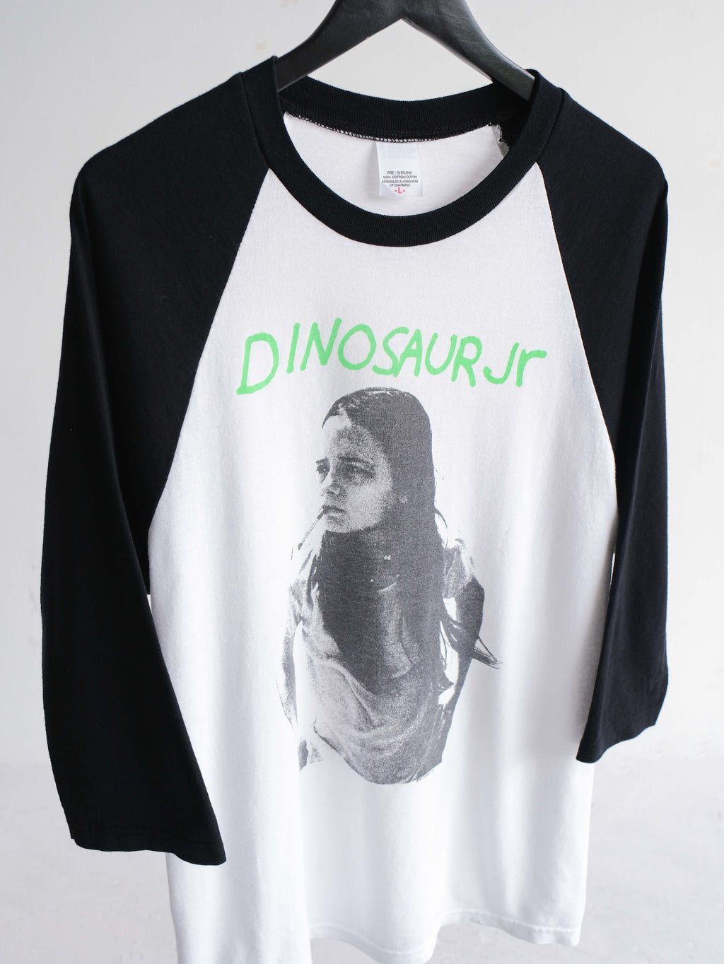 VINTAGE WHITE DINOSAUR JR "GREEN MIND"  RAGLAN LS T-SHIRT