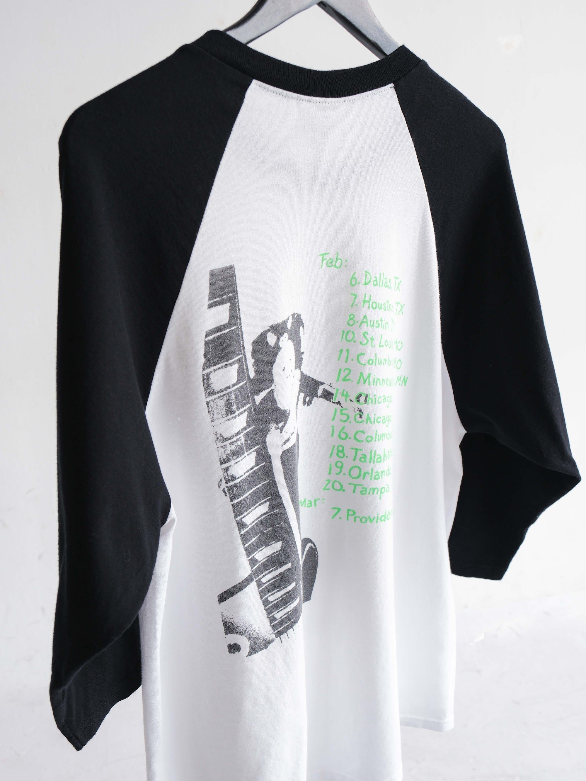 VINTAGE WHITE DINOSAUR JR "GREEN MIND"  RAGLAN LS T-SHIRT