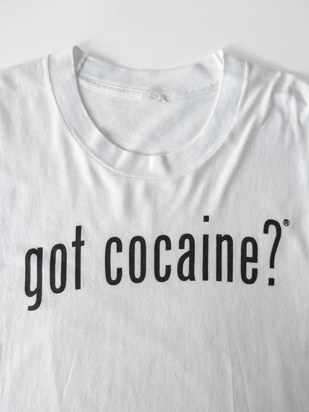VINTAGE WHITE " GOT COCAINE " T-SHIRT