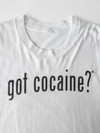 VINTAGE WHITE " GOT COCAINE " T-SHIRT